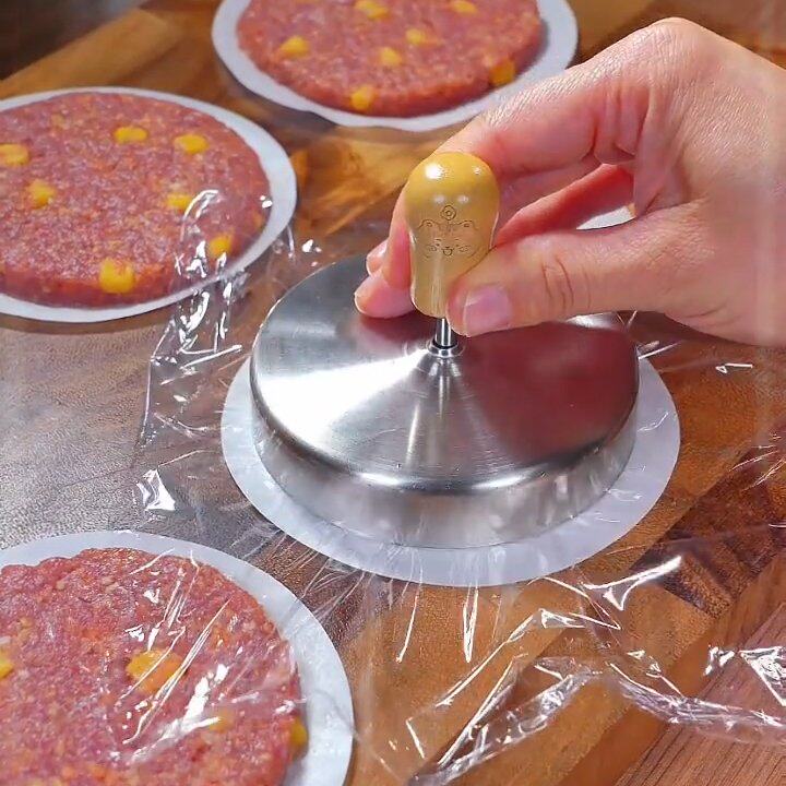 汉堡牛肉饼模具304不锈钢压肉定型专用压板易操作耐高温防粘强