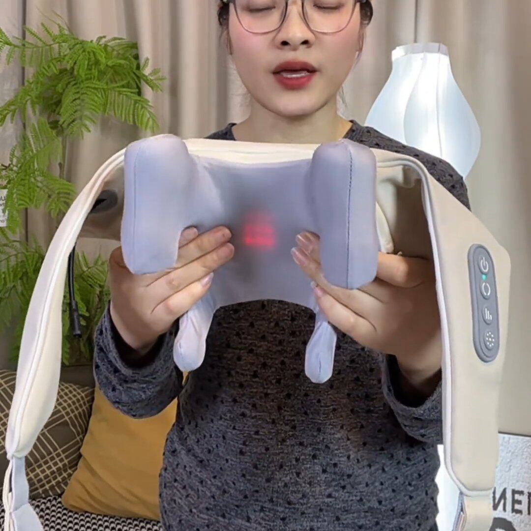 2026新款跨境颈椎按摩器热敷揉捏斜方肌按摩披肩多功能颈部电爆款