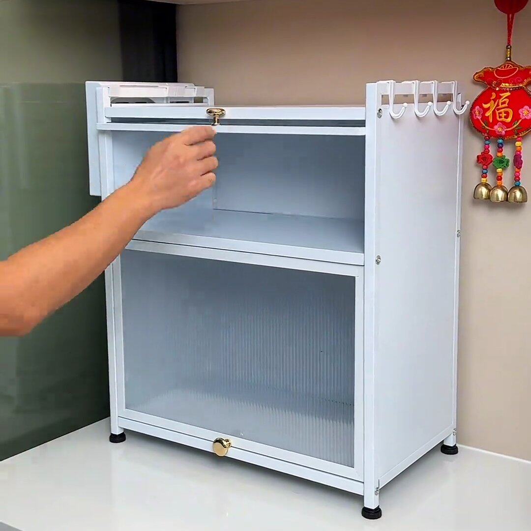 2026新款厨房台面调料品小碗柜置物架钢制防尘调料架多功能家新款