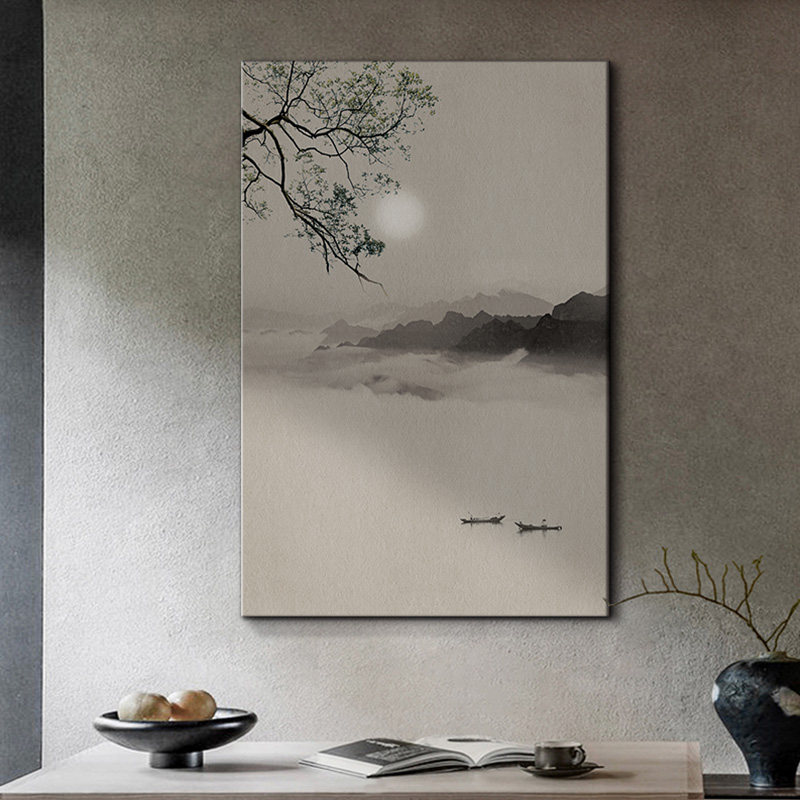 原创茶室挂画禅意中国风新中式玄关侘寂风装饰画民宿餐厅山水诗意,家居饰品,现代装饰画,淘宝优惠券,粉丝福利购,淘宝优惠卷