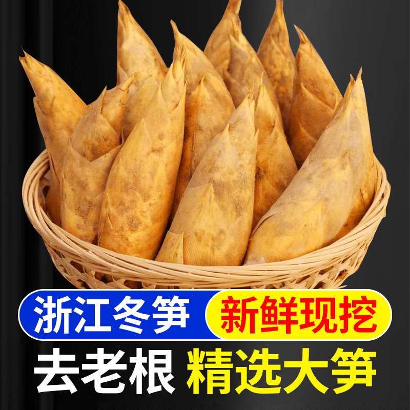 浙江毛笋春笋新鲜现挖现发蔬菜鲜笋毛竹笋黄泥冬笋火锅配菜去老根,水产肉类/新鲜蔬果/熟食,竹笋,淘宝优惠券,粉丝福利购,淘宝优惠卷
