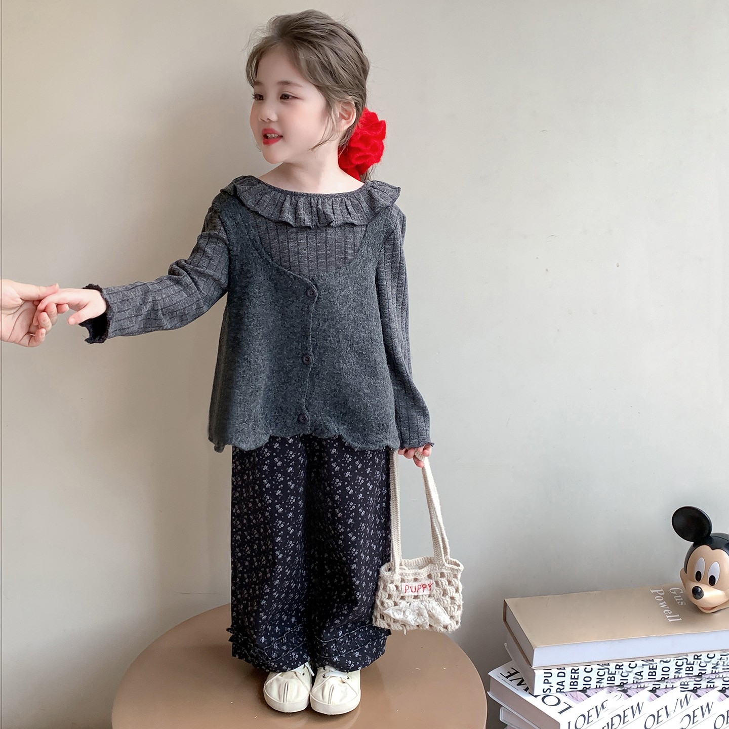 女童套装秋季2025新款儿童装洋气时髦马甲秋装宝宝早秋穿搭三件套