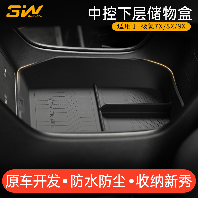 3W极氪7X8X9X中控下储物盒图片