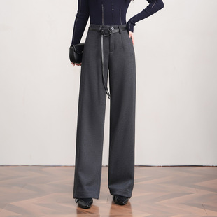 女裤印象主题2025新款娜么美正品桑蚕丝羊绒老钱风休闲裤