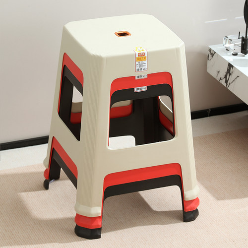 塑料凳子ins30cm-50cm小中大加大加厚家用凳防滑熟胶耐用餐桌方凳