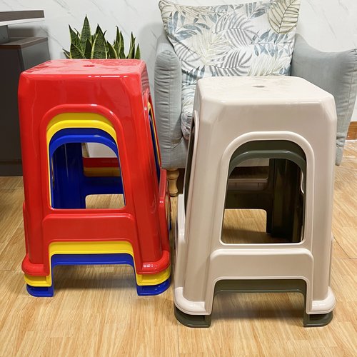 特厚塑料凳子55cm加厚广东省凳工厂流水席防滑耐用熟胶垫脚高板凳