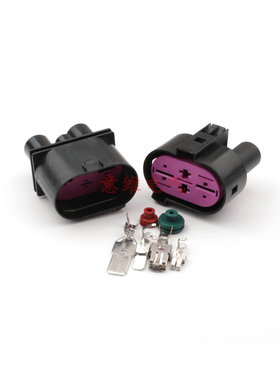 1J0906234公母1J0906444汽车电子扇插头4芯DJ7042Y-6.3-9.5-11/21