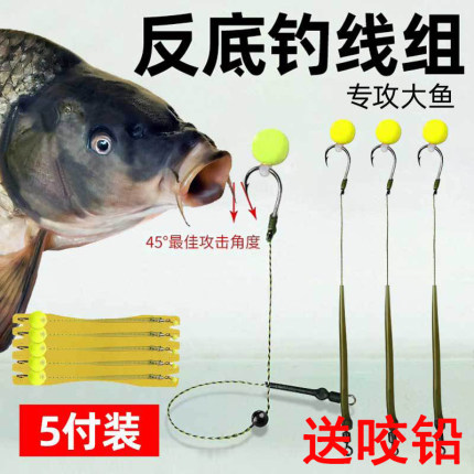 欧式钓组反底钓欧鲤钓钩组飞德线组浮球离底钓法钓大草鱼青鱼鲤鱼