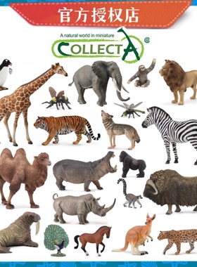 【回购最多】Collecta野生动物玩具仿真动物模型长颈鹿狮子老虎