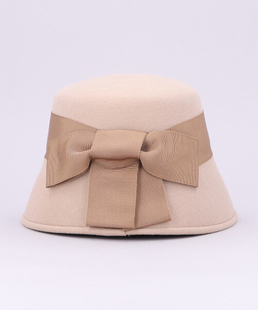 CA4LA SOFIA丝带蝴蝶结羊毛礼帽渔夫帽新品日系甜美盆帽子百搭