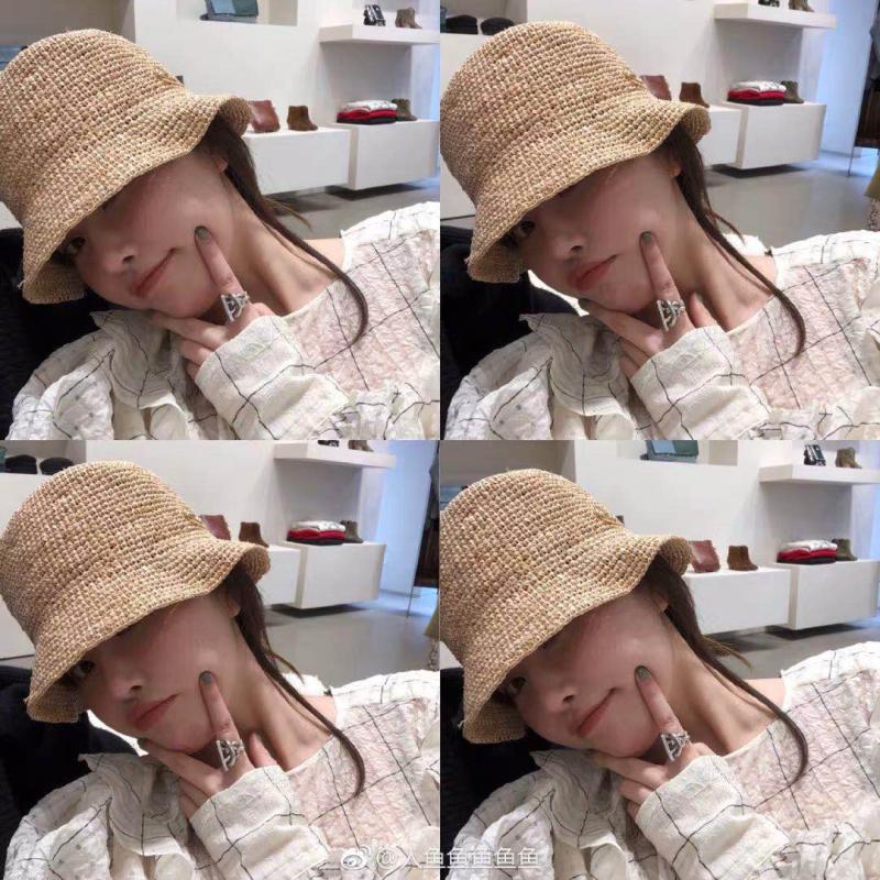 g家呛口小辣椒手勾拉菲mona草帽