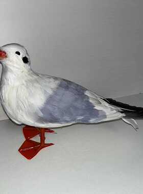 羽毛鸟仿真创意黑冠夜鹭庭院中式