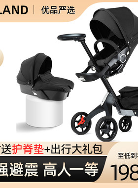Dsland铝合金可坐可躺高景观推车