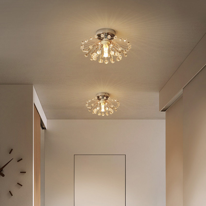 轻奢小水晶灯过道灯走廊灯创意个性灯具玄关灯简约现代入户天花灯