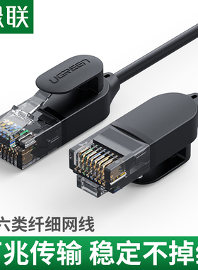 绿联超六类网线家用千/万兆高速网络宽带电脑cat6a路由器便携细线