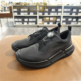 ECCO爱步男士运动鞋纯色牛皮纽扣系带健步鞋 健步BIOM2.2 830864