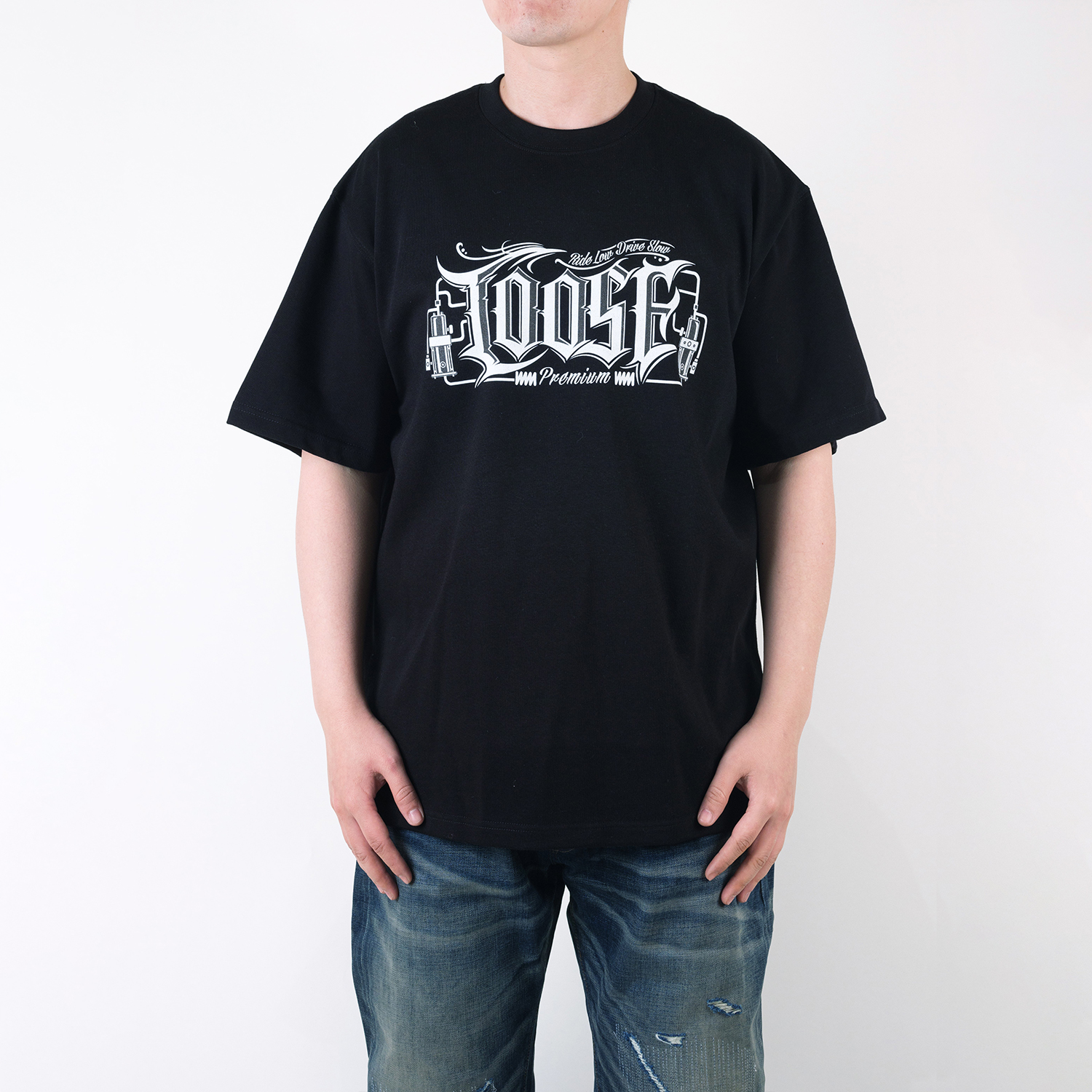 loose 奇卡诺女姬短袖t恤西海岸lowrider艺伎印花纯棉半袖潮牌tee