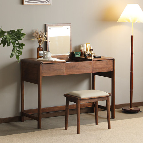 yamoo简约开合妆镜北欧梳妆台