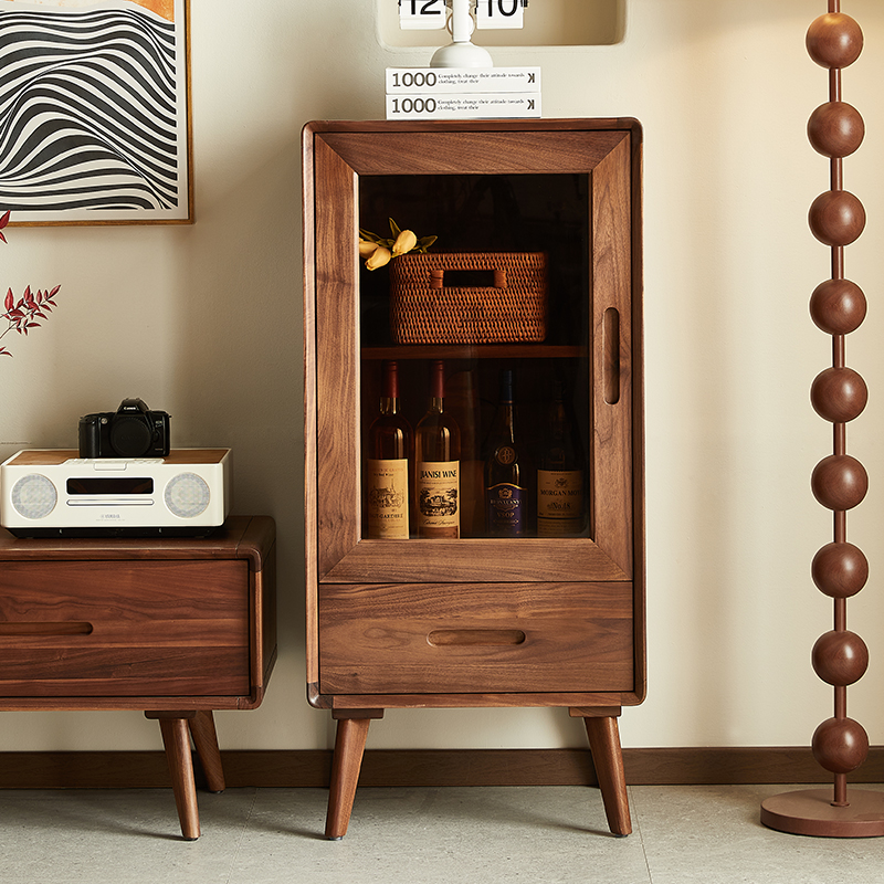 yamoo小酒柜北美黑胡桃木制作