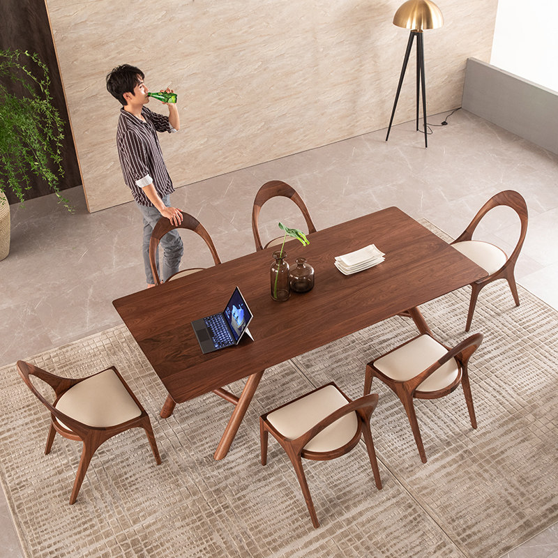 FAS级北美黑胡桃木别墅长餐桌