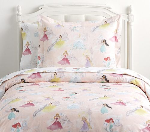 公主风女孩卡通纯棉被套床单枕套