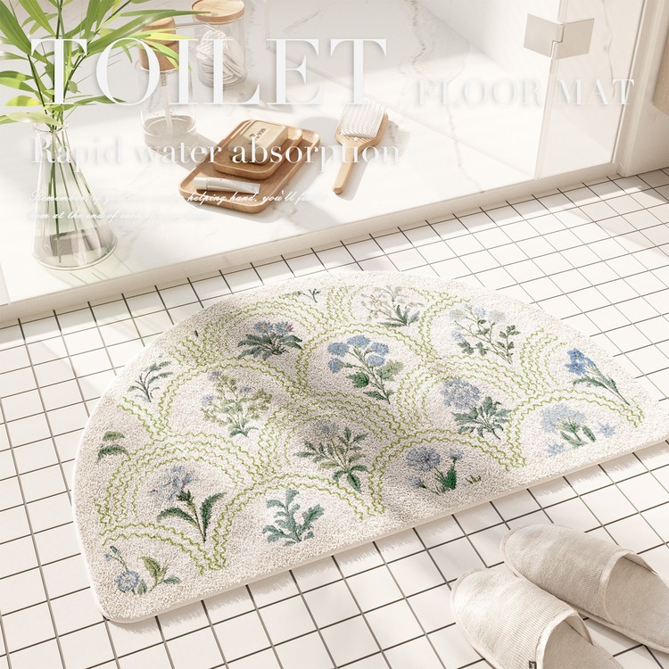 浴室门仿羊绒地垫洗手间进门脚垫