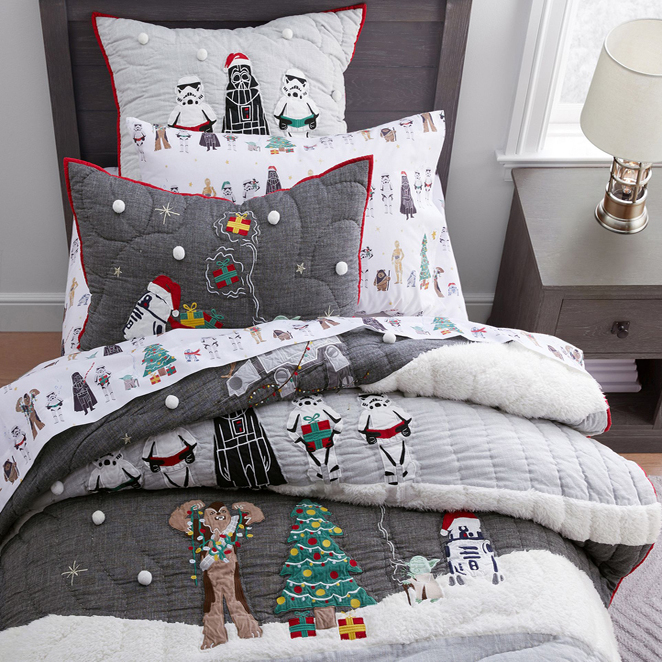 圣诞星球大战。外贸原单绝地武士卡通动漫男孩儿童贴布手工绗缝被