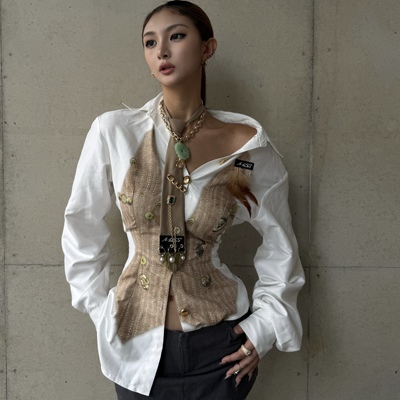 趣味办公室风mssstudio原创衬衫