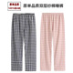 春夏秋冬天休闲宽松男女良品法兰绒居家裤 无印同款 双层纱纯棉睡裤