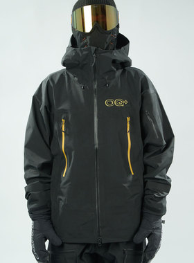 OG原器 Shield单双板防水保暖透气男女滑雪服 3L压胶冲锋衣 黑金