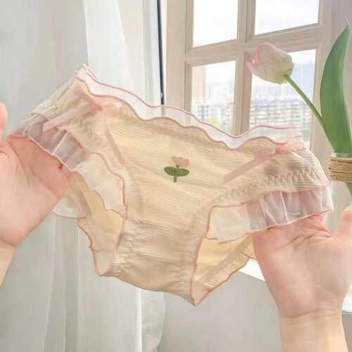 纯欲风高开叉系内裤带蕾丝无痕女