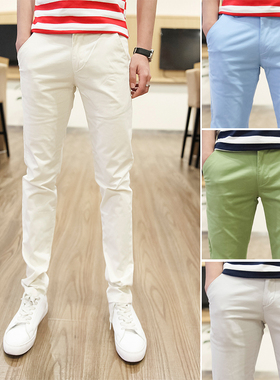 2025新款休闲裤男韩版潮流修身小脚纯棉春夏款布裤百搭男士长裤子