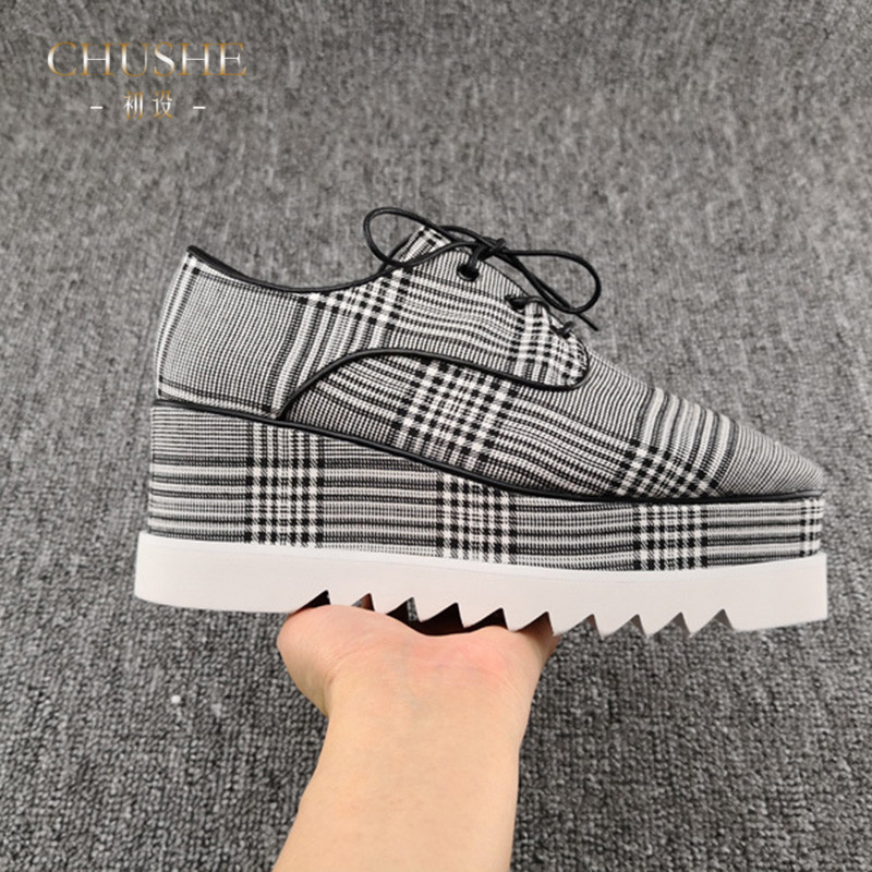 CHUSHE³õÉèºñµ×¿î·½Í·Ïµ´øËɸâЬ2018´º¼¾ÄØ×Ó¸ñ×Ó²¼ÐÝÏÐÆÂ¸úµ¥Ð¬