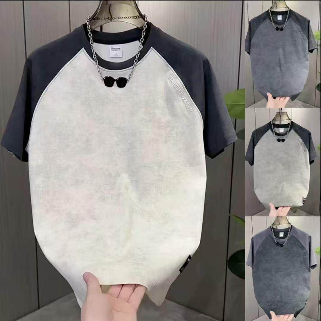 新款插肩袖男士潮流简约扎