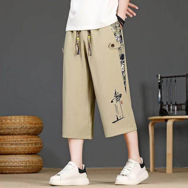 夏季男士中国风七分裤潮流