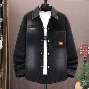 牛仔外套春秋季新款初高中男孩青少年男装帅气大学生夹克衬衫上衣