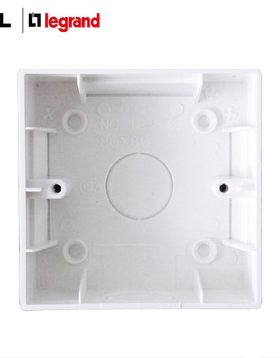 TCL罗格朗legrand雅白色86型墙壁开关插座底盒明盒 官方 明装专用