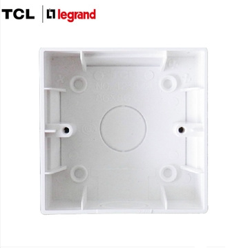 TCL罗格朗legrand雅白色86型墙壁开关插座底盒明盒 官方 明装专用
