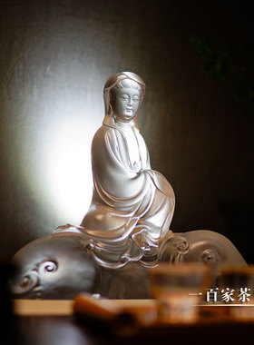 梁明毓琉璃佛像装饰摆件菩萨