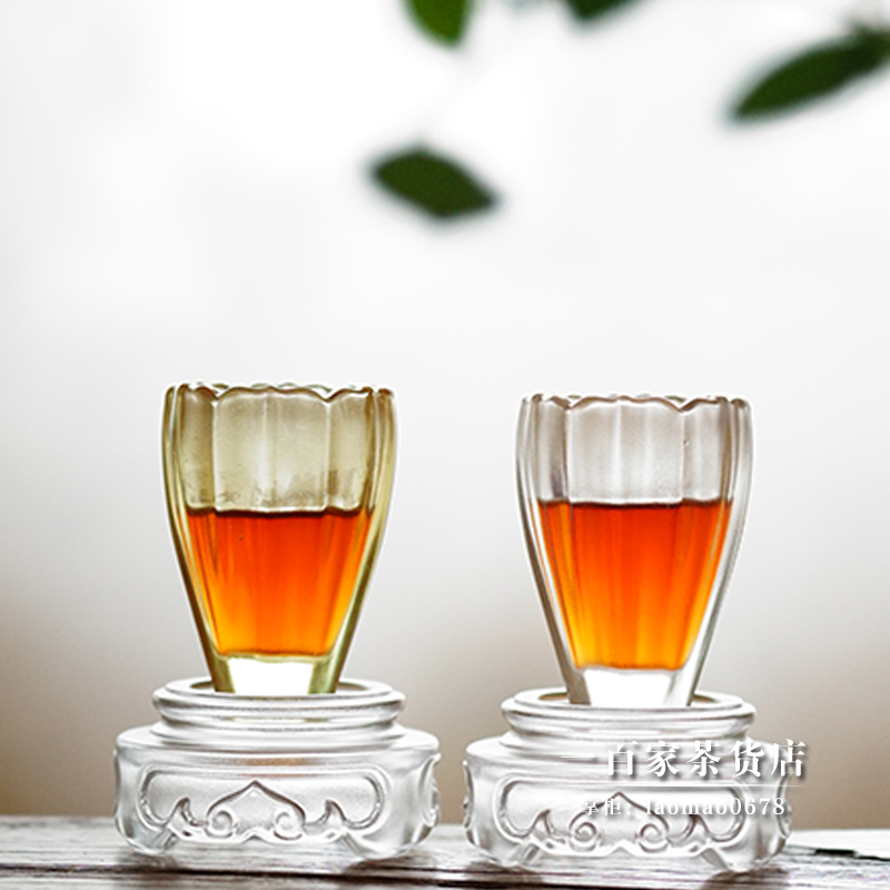 古法琉璃花信茶具梁明毓茶杯品杯