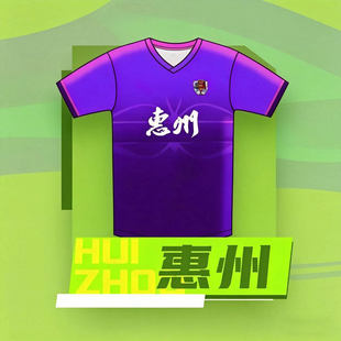 2026粤超球衣广东城市足球联赛惠州队足球服短袖T恤定制应援队服