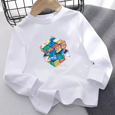 儿童打底衫纯棉磨毛上衣秋衣男童女童半高领长袖男t恤内搭款