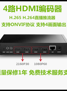 4路HDMI/SDI高清编码器8路H.265机架1U机箱编码器IPTV直播推流器