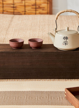 实木桌面长方形底座摆件展示架香炉茶具茶壶垫置物茶杯托架晾杯架