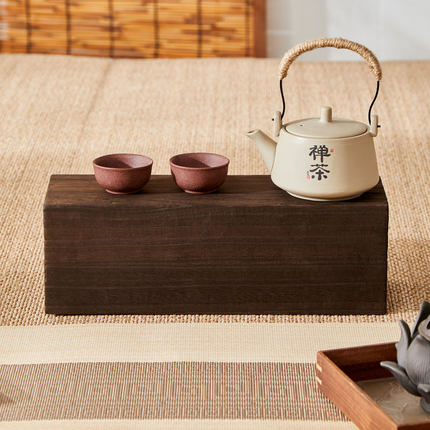 实木桌面长方形底座摆件展示架香炉茶具茶壶垫置物茶杯托架晾杯架