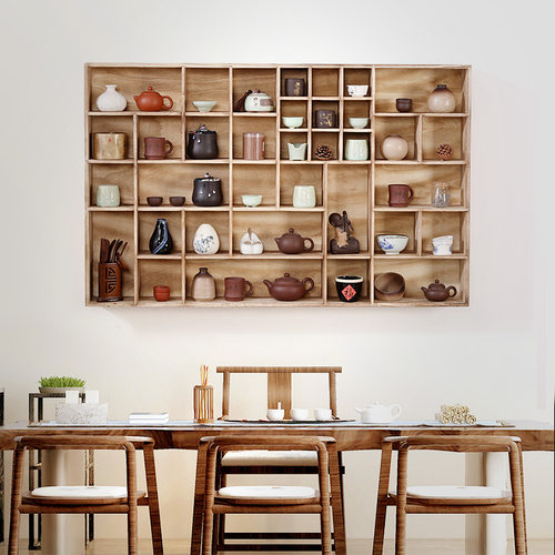 实木博古架中式多宝阁置物架挂墙