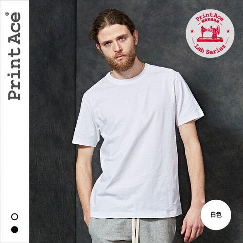 PrintAce Vintage 100%棉四本针侧缝滚领短袖T男春夏6236