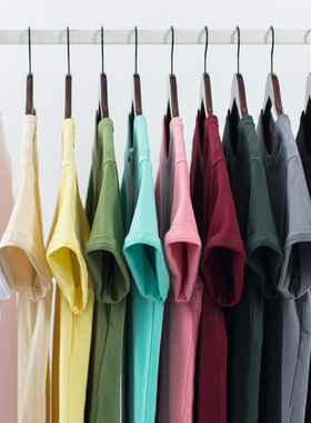 PrintAce咔叽复古国潮短袖圆领纯棉重磅t恤男打底衫265g流行款tee