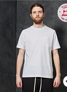 PrintAce复古春夏100%美国棉适度宽松版型桶织口袋短袖T6231款男