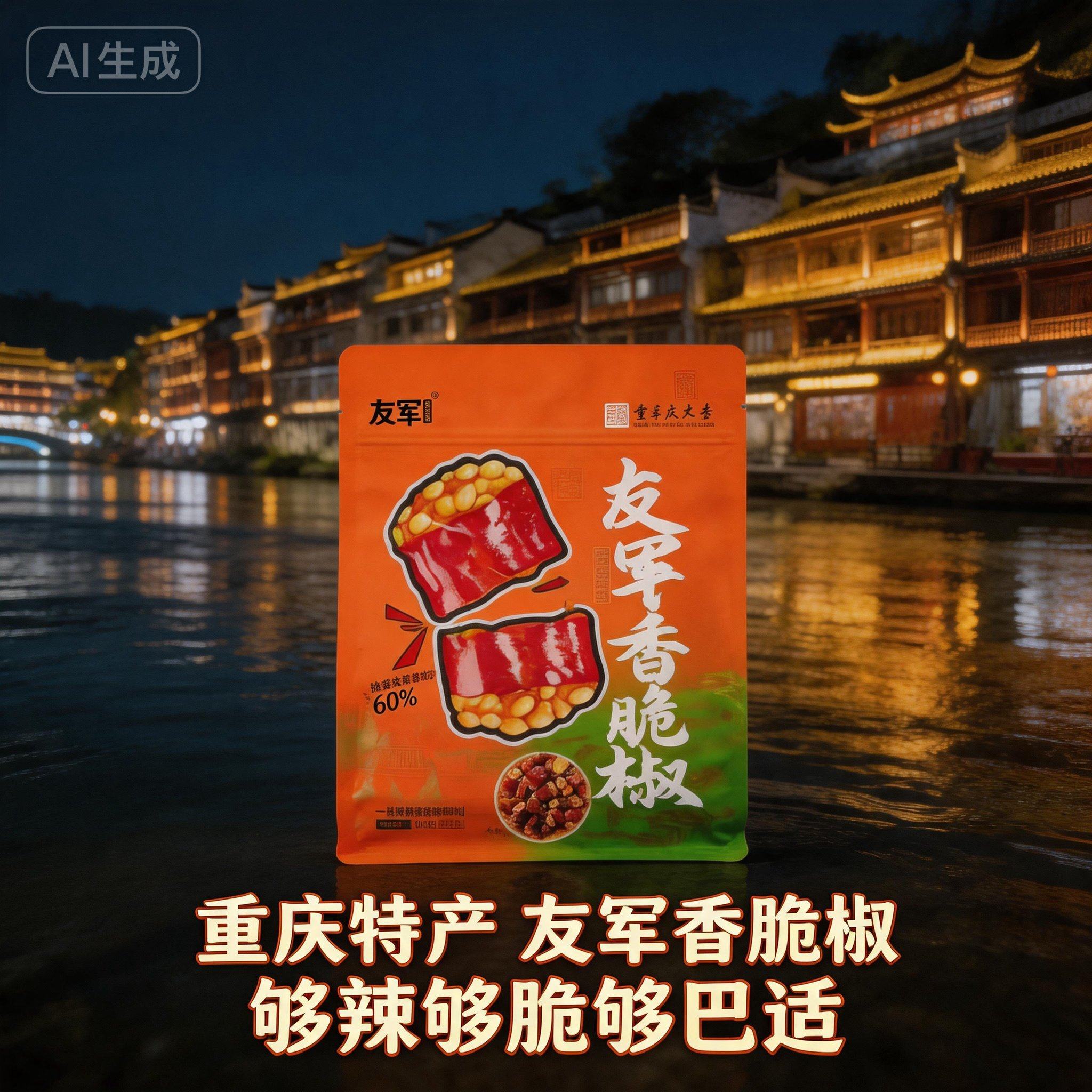 重庆特产 友军香脆椒，正宗重庆老味道，微辣，麻辣！两个口味